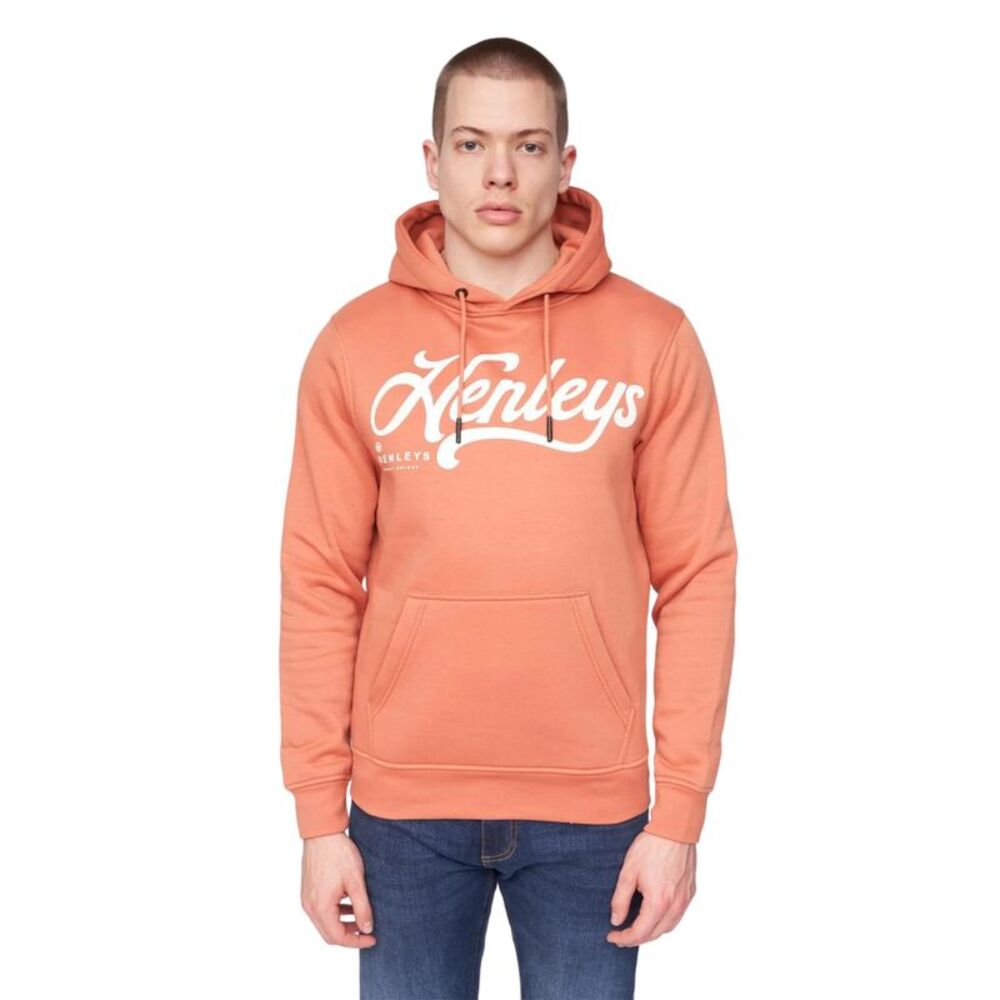 Henleys Mens Scripthen Hoodie / Brick Red